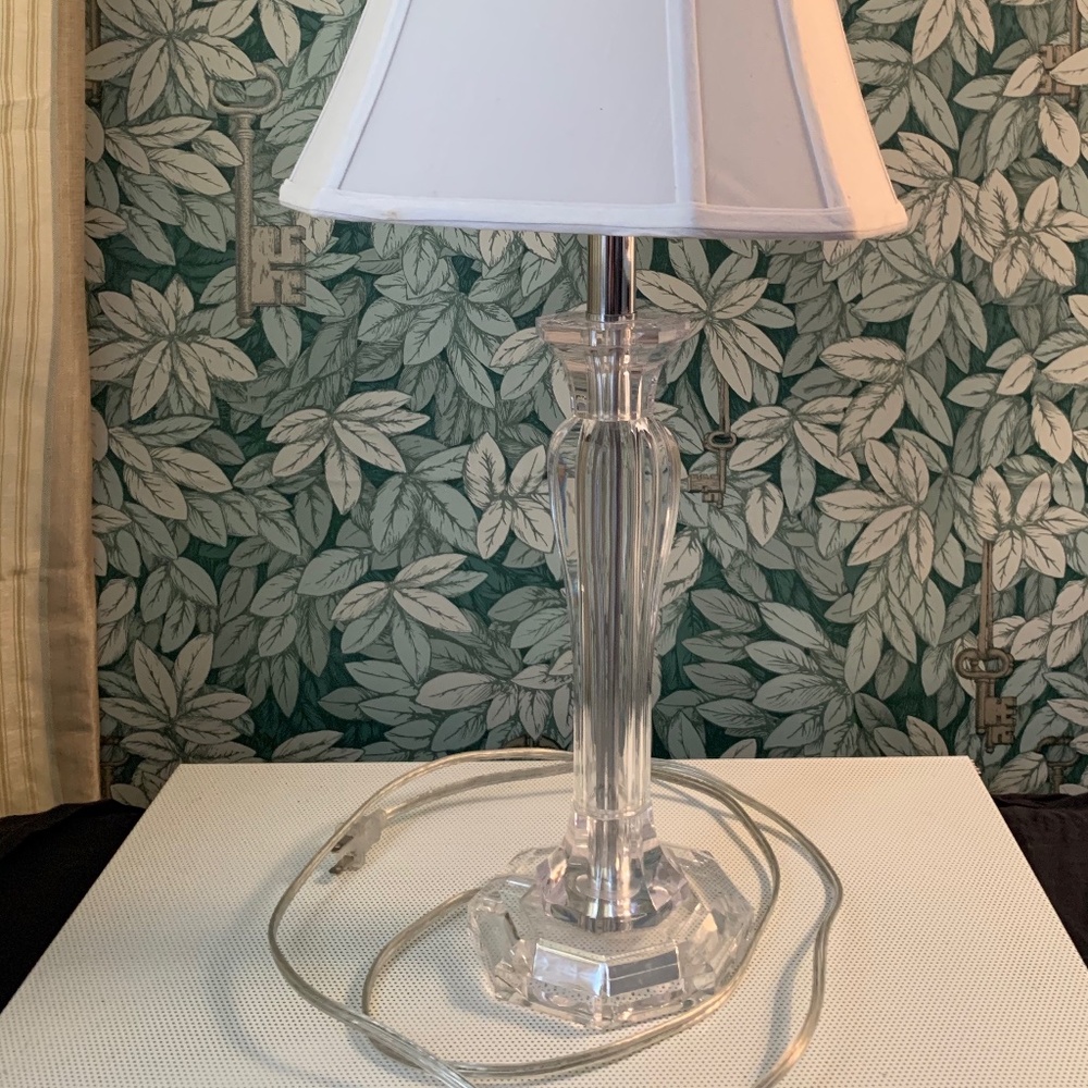 Elegant Acrylic or Lucite Lamp 24"
